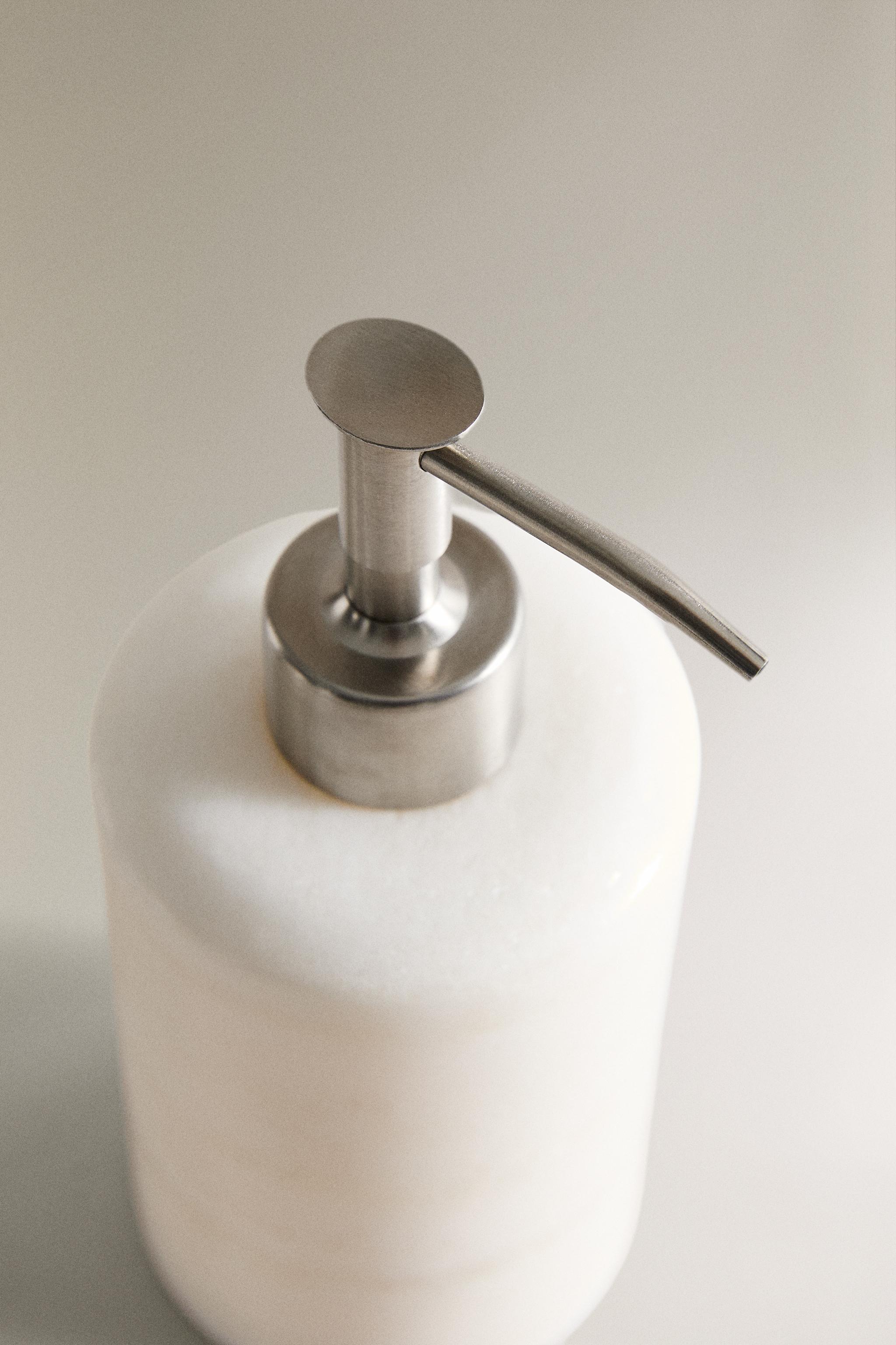 DISTRIBUTEUR SAVON MARBRE BLANC