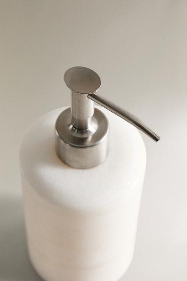 WHITE MARBLE SOAP DISPENSER - White by Zara - Image 1