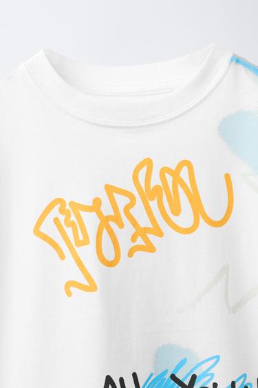 GRAFFITI PRINT T-SHIRT - White de Zara - Image 2