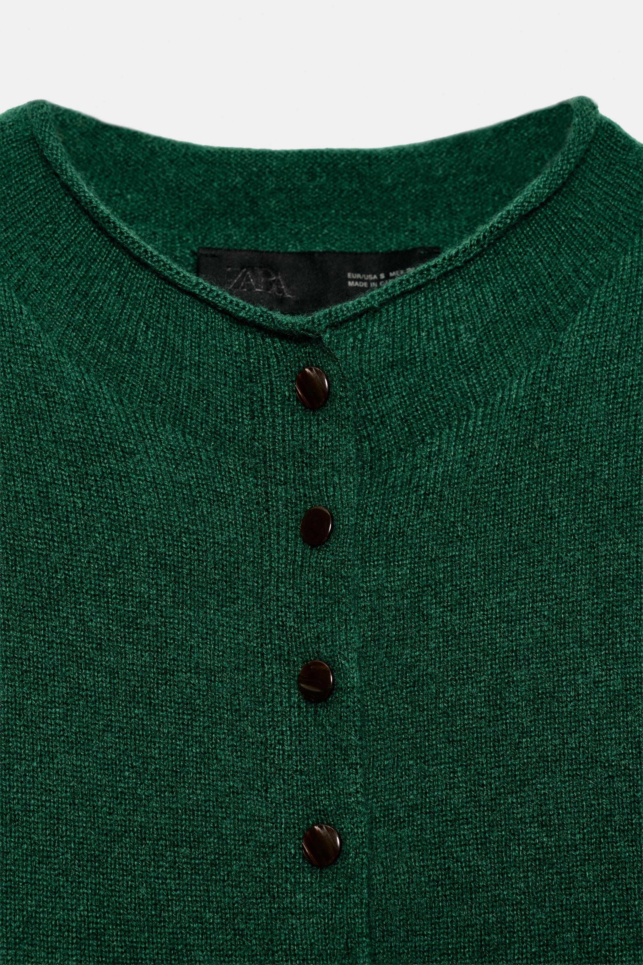 Женские куртки Zara 100% CASHMERE MOCK NECK JACKET — фото 7