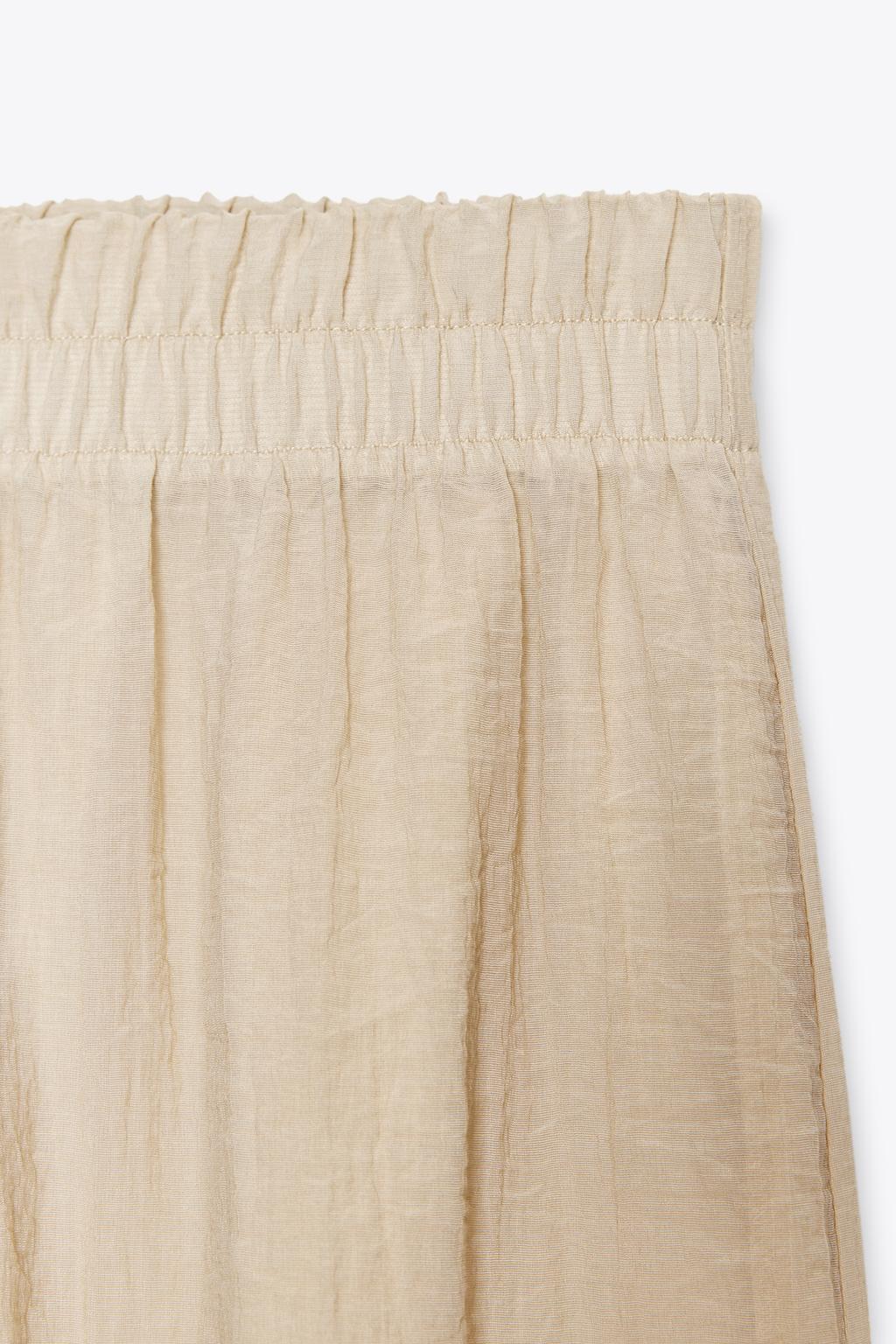 Thumbnail image for WIDE SEMI-SHEER CREASED-EFFECT TROUSERS
