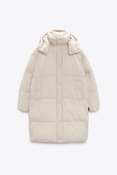 Zara COMFORTEMP® THERMAL INSULATION PUFFER JACKET - Cream
