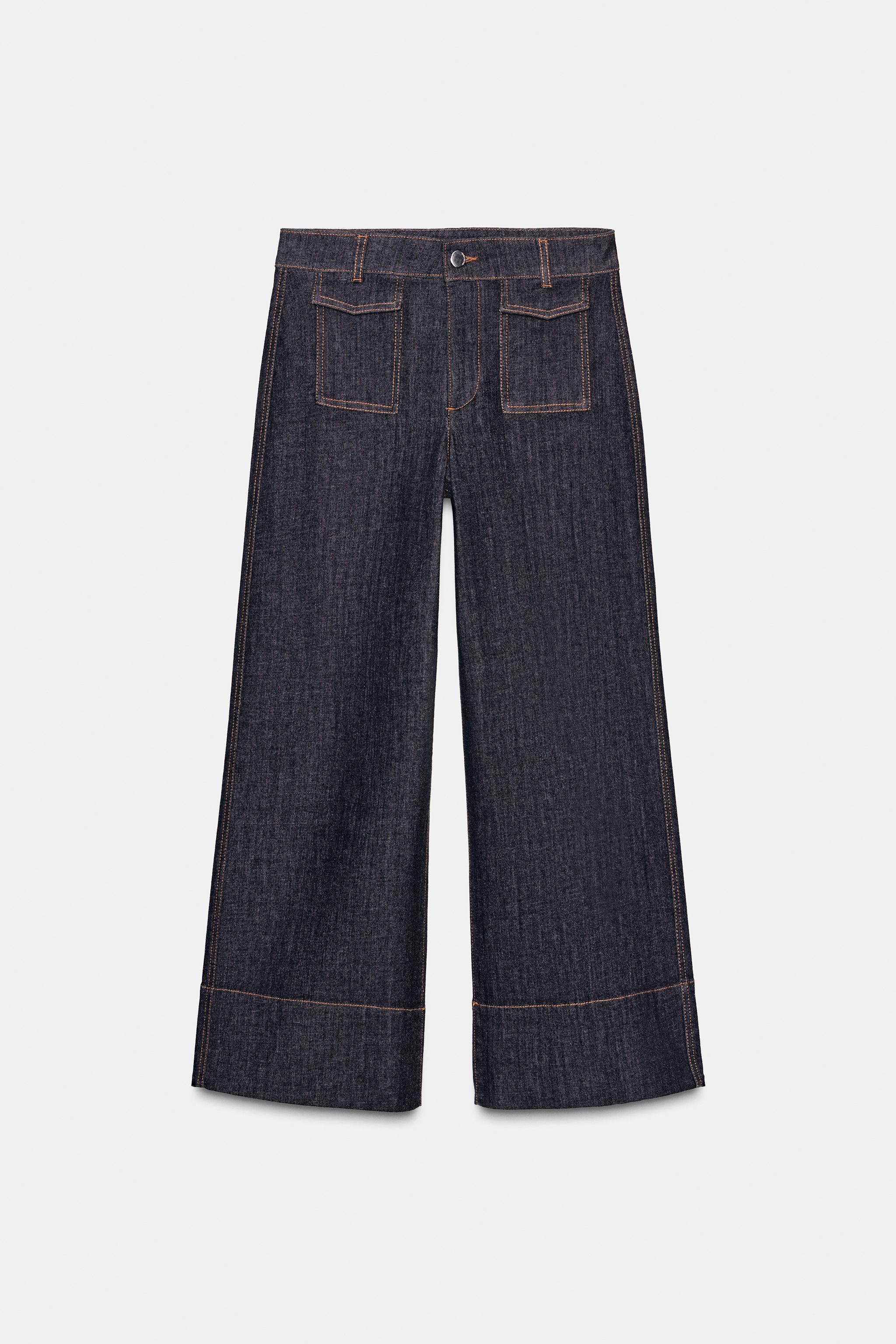 Z1975 MID-RISE CULOTTE JEANS WITH FLAP POCKETS