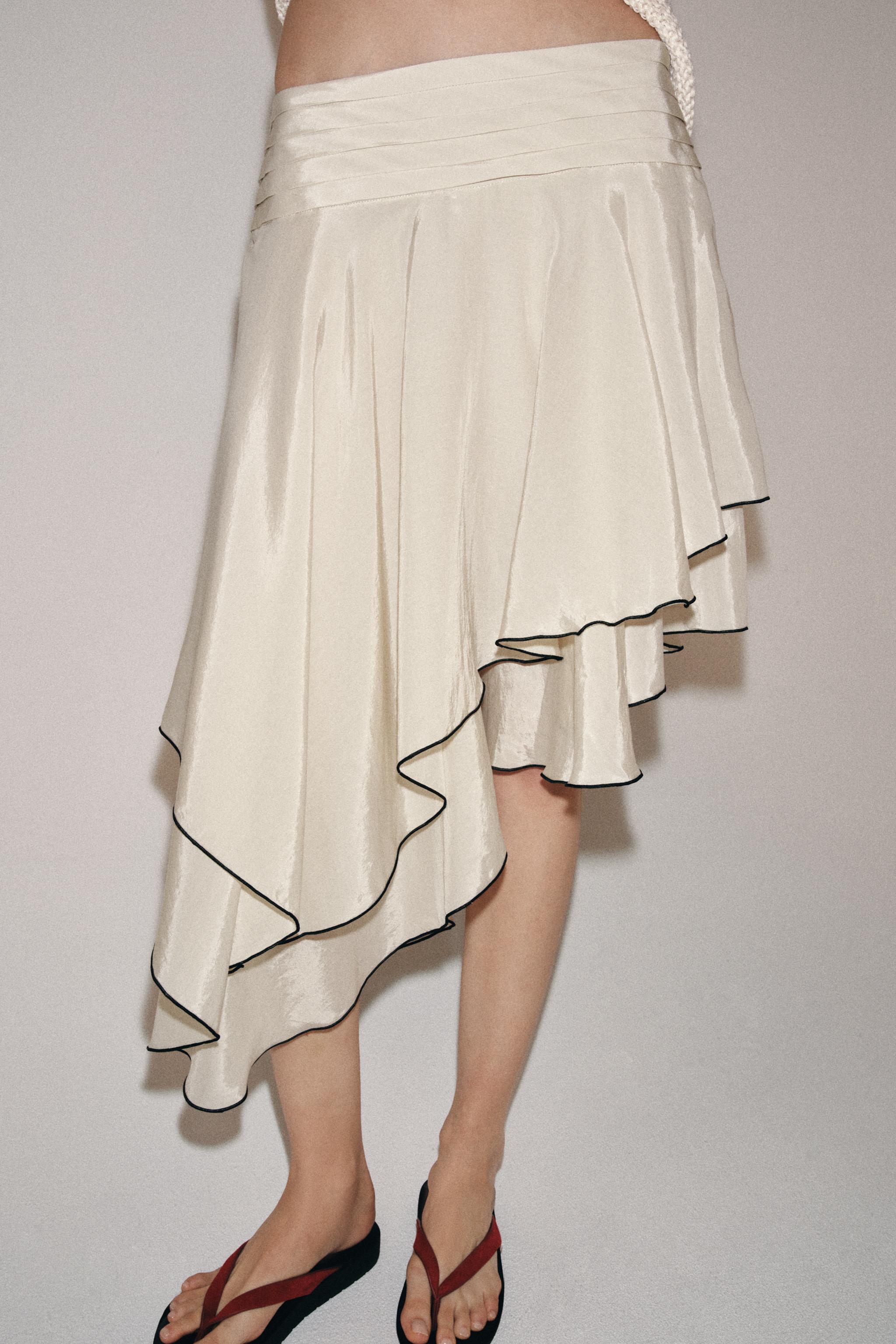 ASYMMETRIC RUFFLED SKIRT ZW COLLECTION