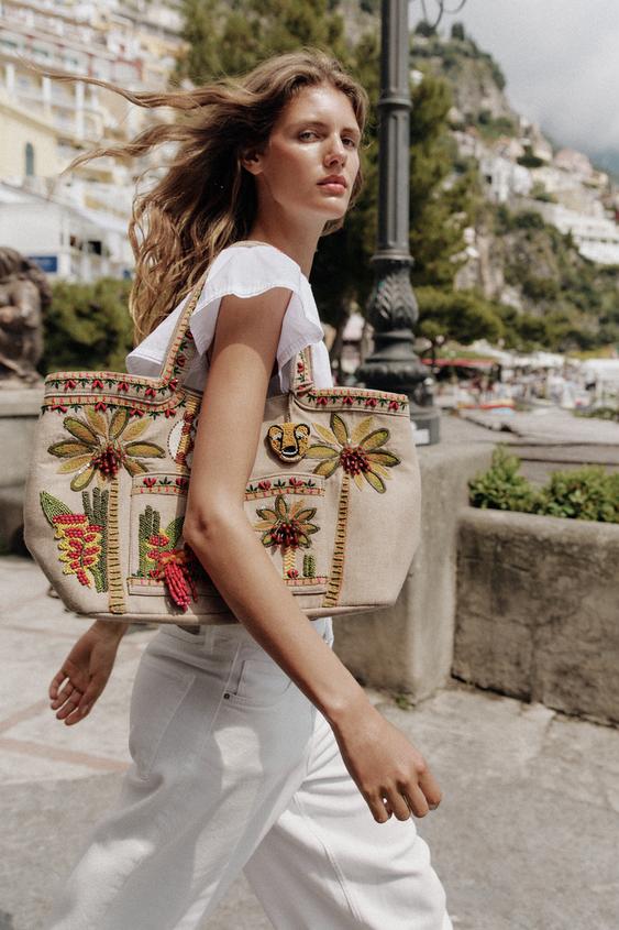 BEADED MAXI SHOPPER from Zara - $109