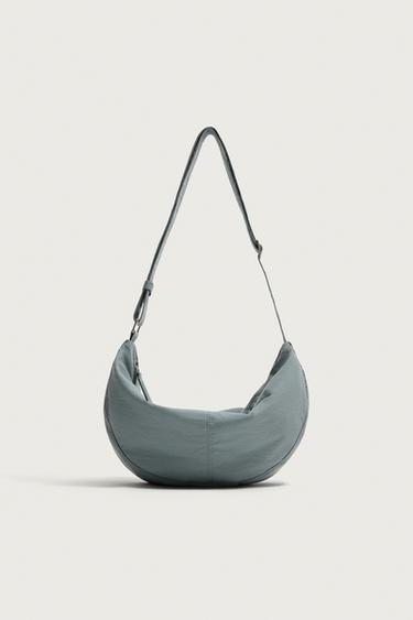 BOLSO HOMBRO NYLON S - Azul de Zara