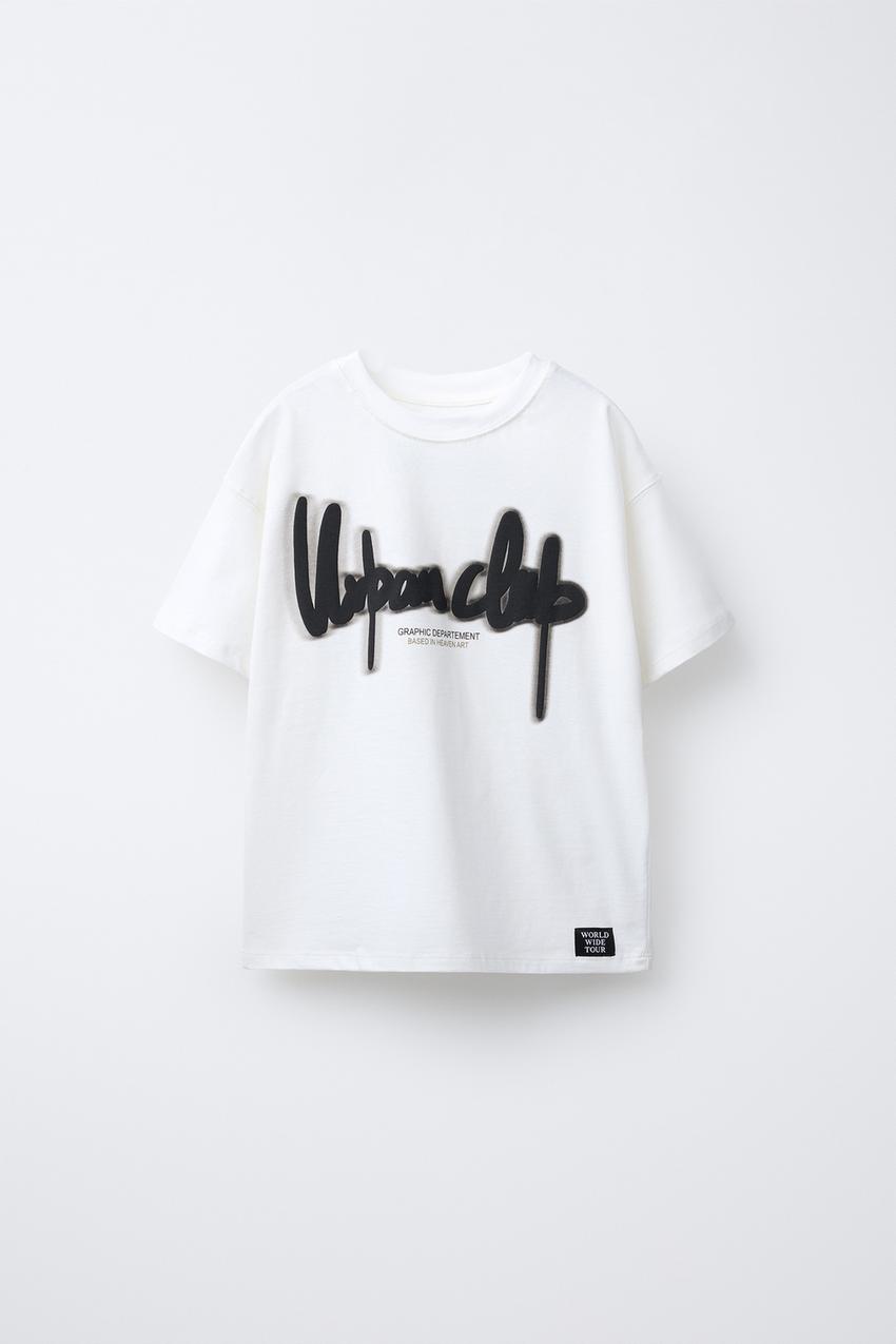 RAISED TEXT T-SHIRT