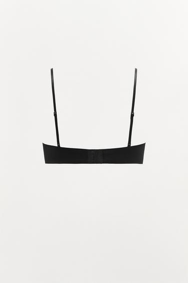 BRALETTE WITH POLYAMIDE STRAPS - Black by Zara