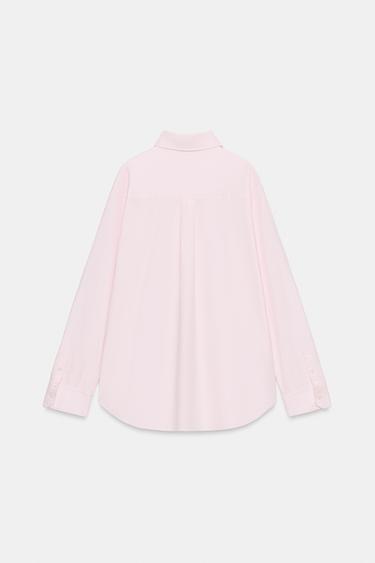 ZW COLLECTION OXFORD FROG FASTENING SHIRT — Pink 2