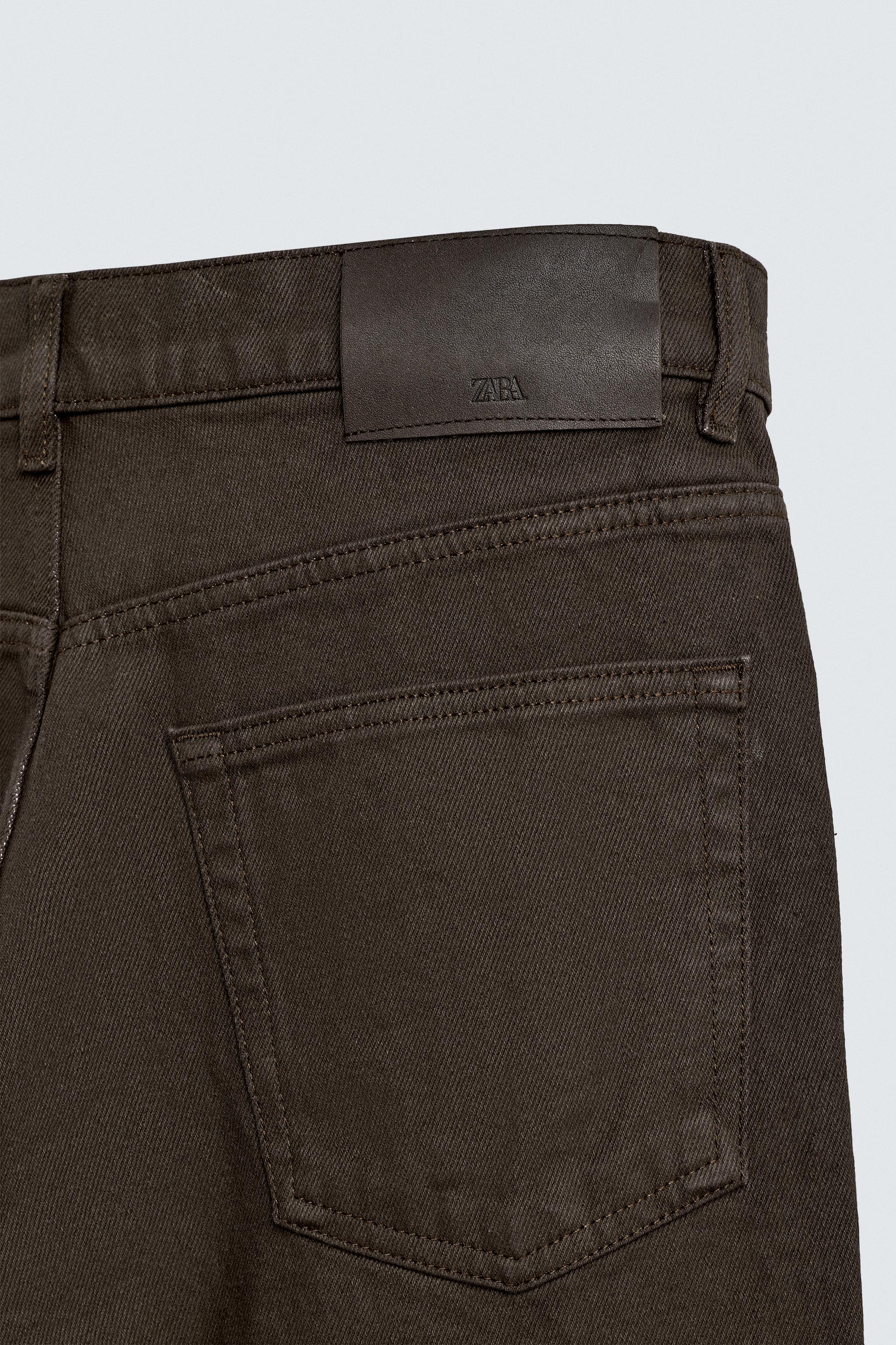 WAXED FINISH STRAIGHT FIT JEANS