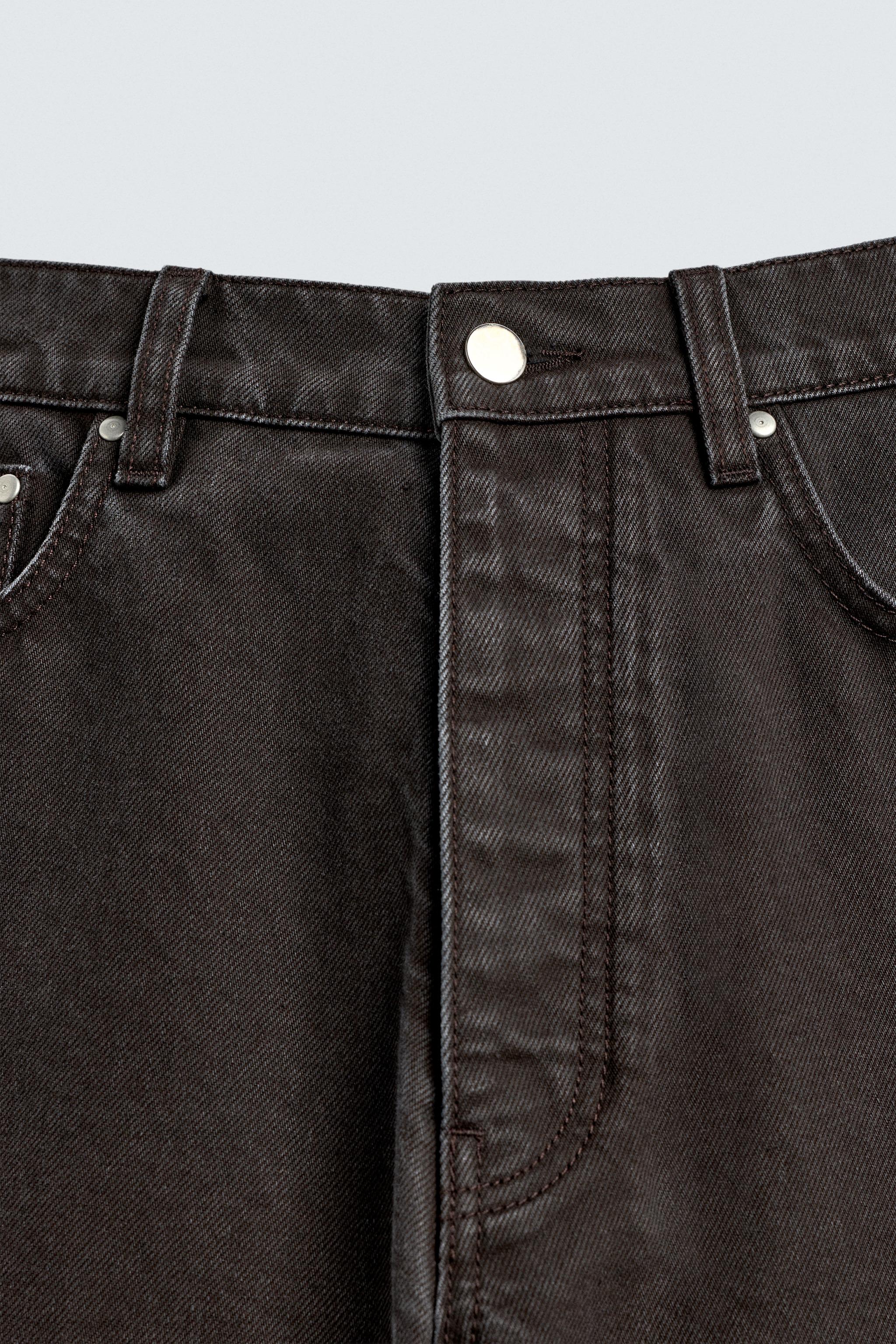 WAXED FLARE FIT JEANS