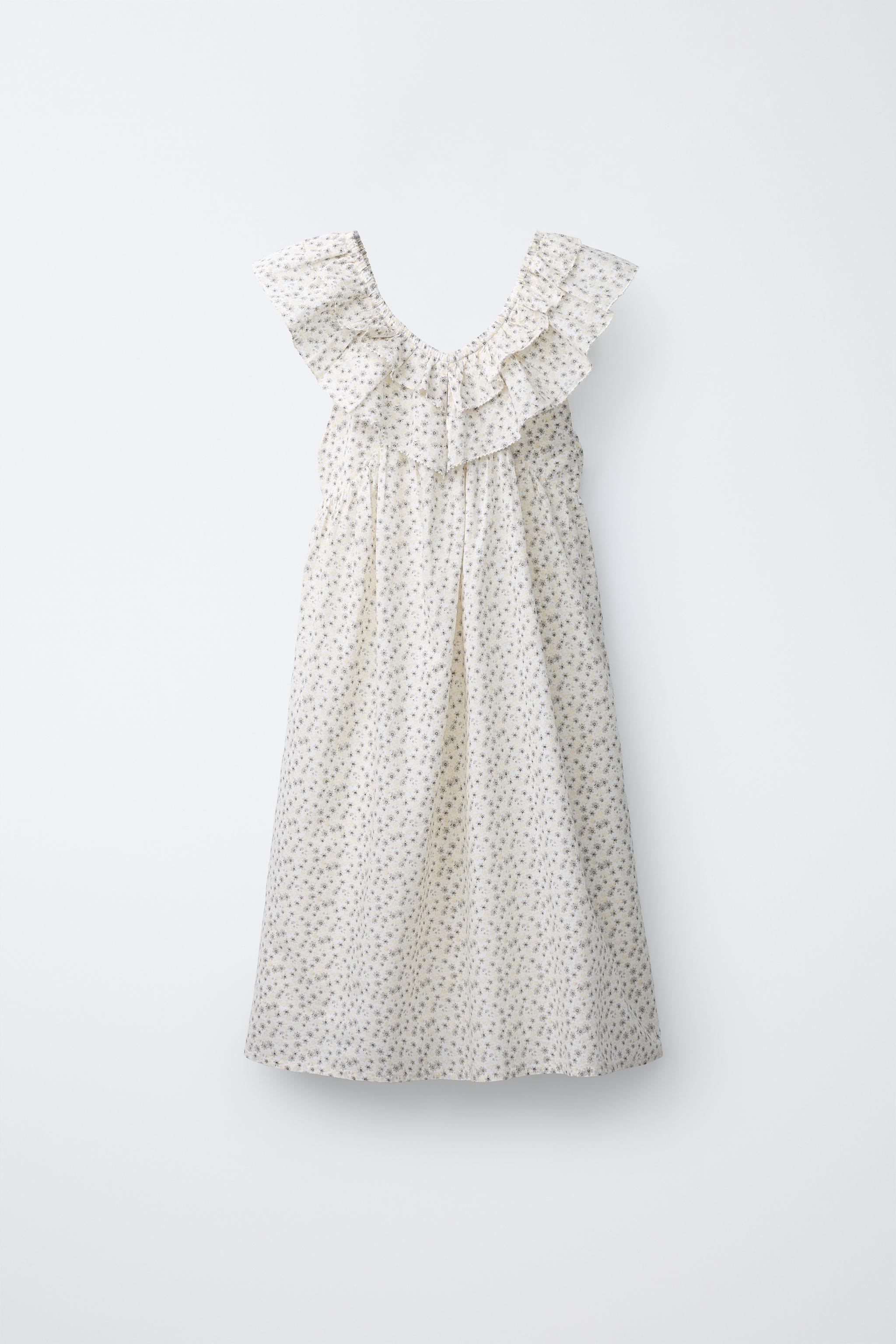 ROBE À IMPRIMÉ FLEURI ET VOLANTS