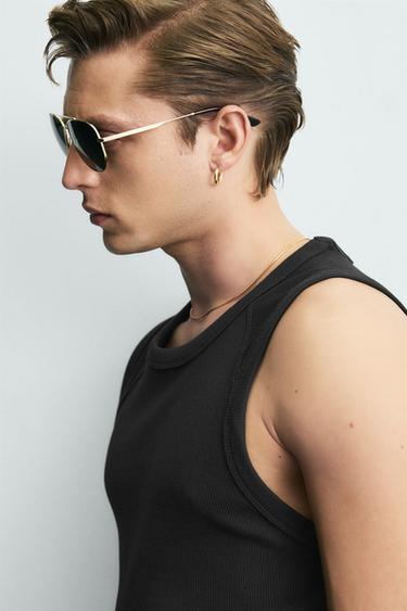 SLIM FIT TANK TOP - Black by Zara - Image 5
