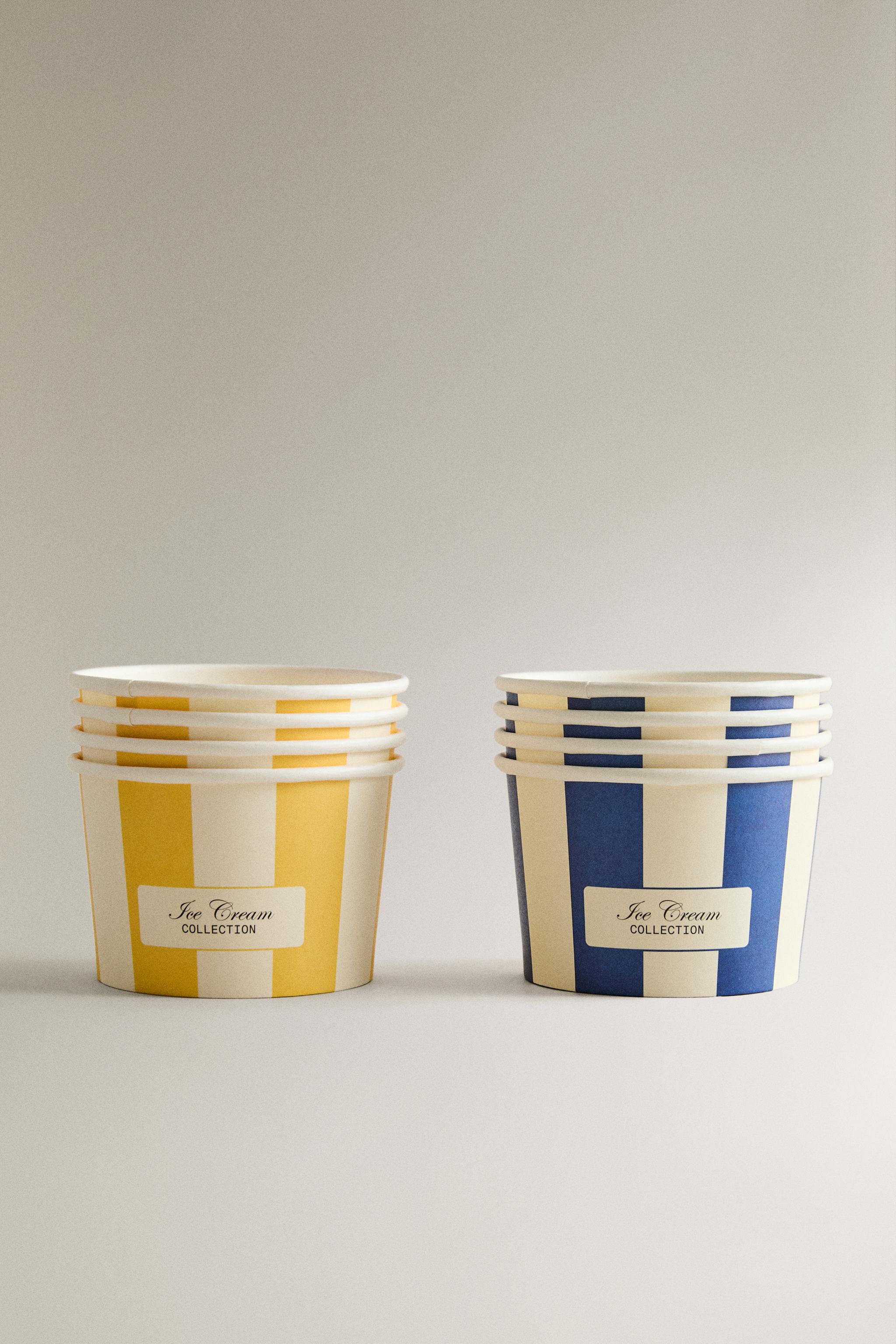 LOT DE COUPELLES À GLACE PAPIER (LOT DE 8)
