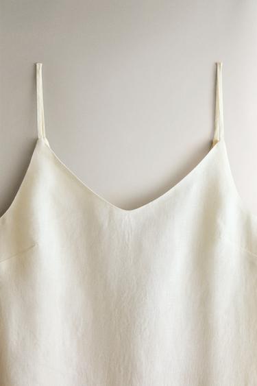 CHEMISE DE NUIT LIN - Écru de Zara - Image 1