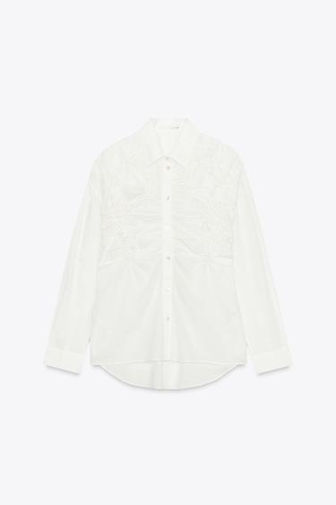 CHEMISE BRODERIES ZW COLLECTION - Blanc de Zara - Image 3