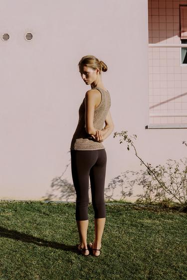 THICK KNIT TOP - Dark tan by Zara - Image 5