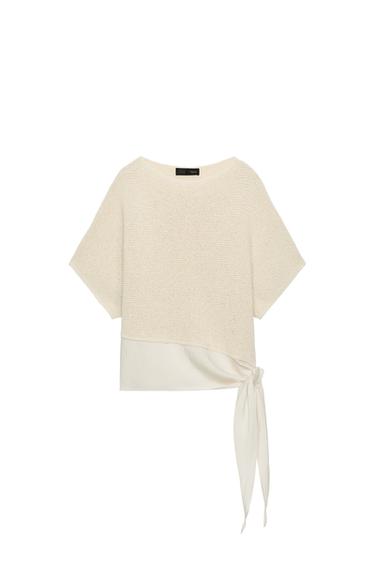 توب بتفاصيل معقدة - بيج فاتح by Zara