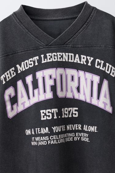 T-SHIRT VARSITY AVEC INSCRIPTION - Gris anthracite de Zara - Image 2