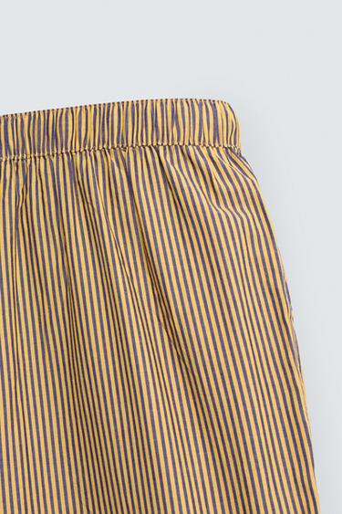 STRIPED OVERSIZE FIT TROUSERS - Yellow by Zara - Image 9