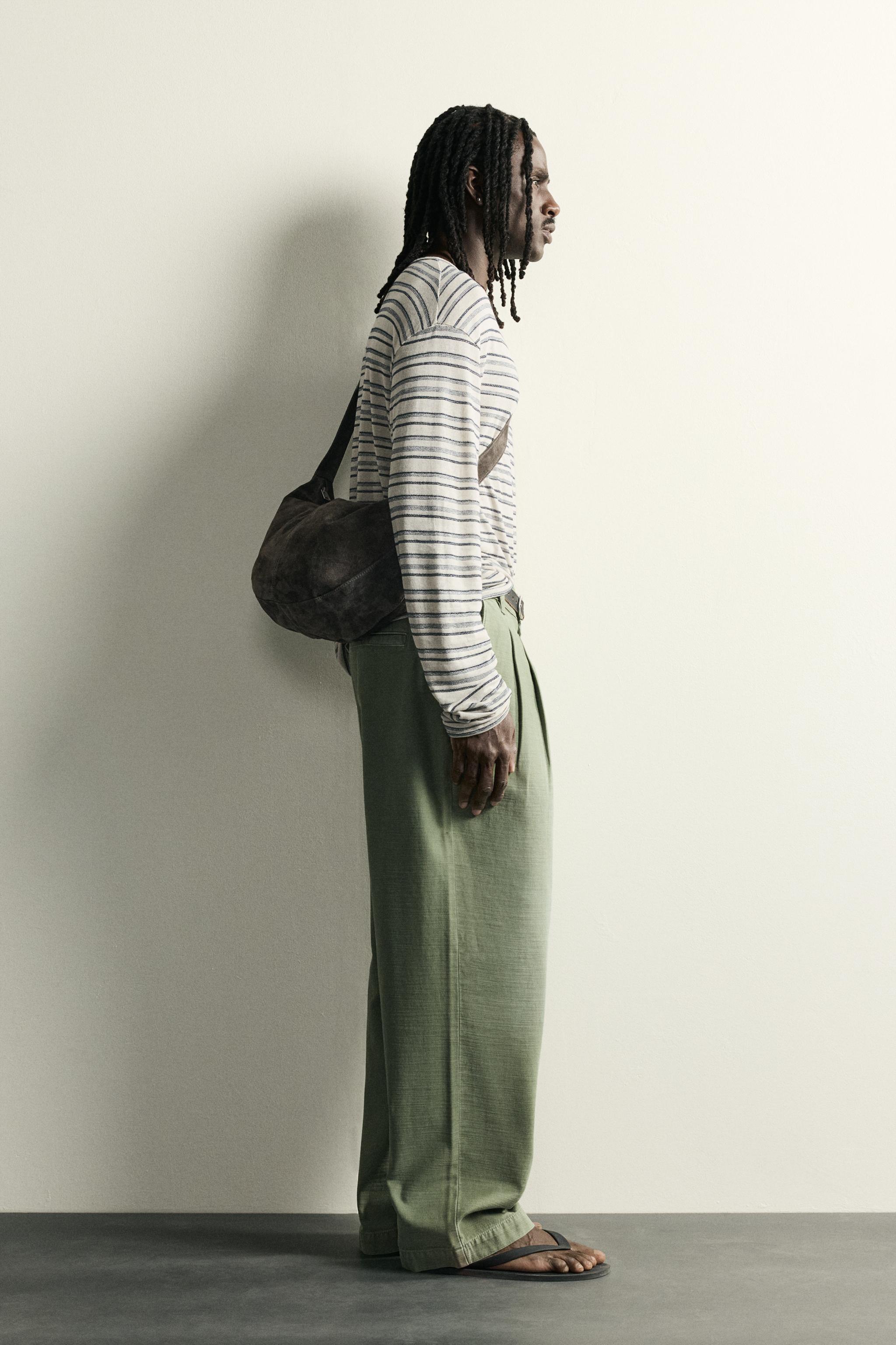 PANTALON CHINO BAGGY À PLIS