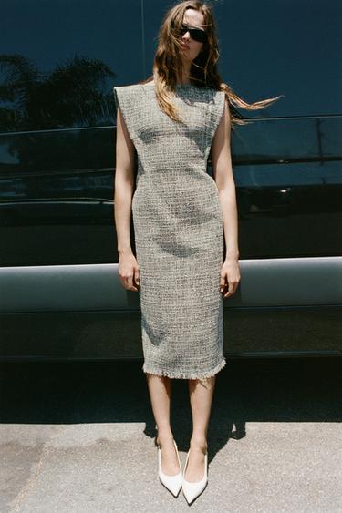 VESTIDO MIDI COM ESTRUTURA ZW COLLECTION - Multicolor da Zara