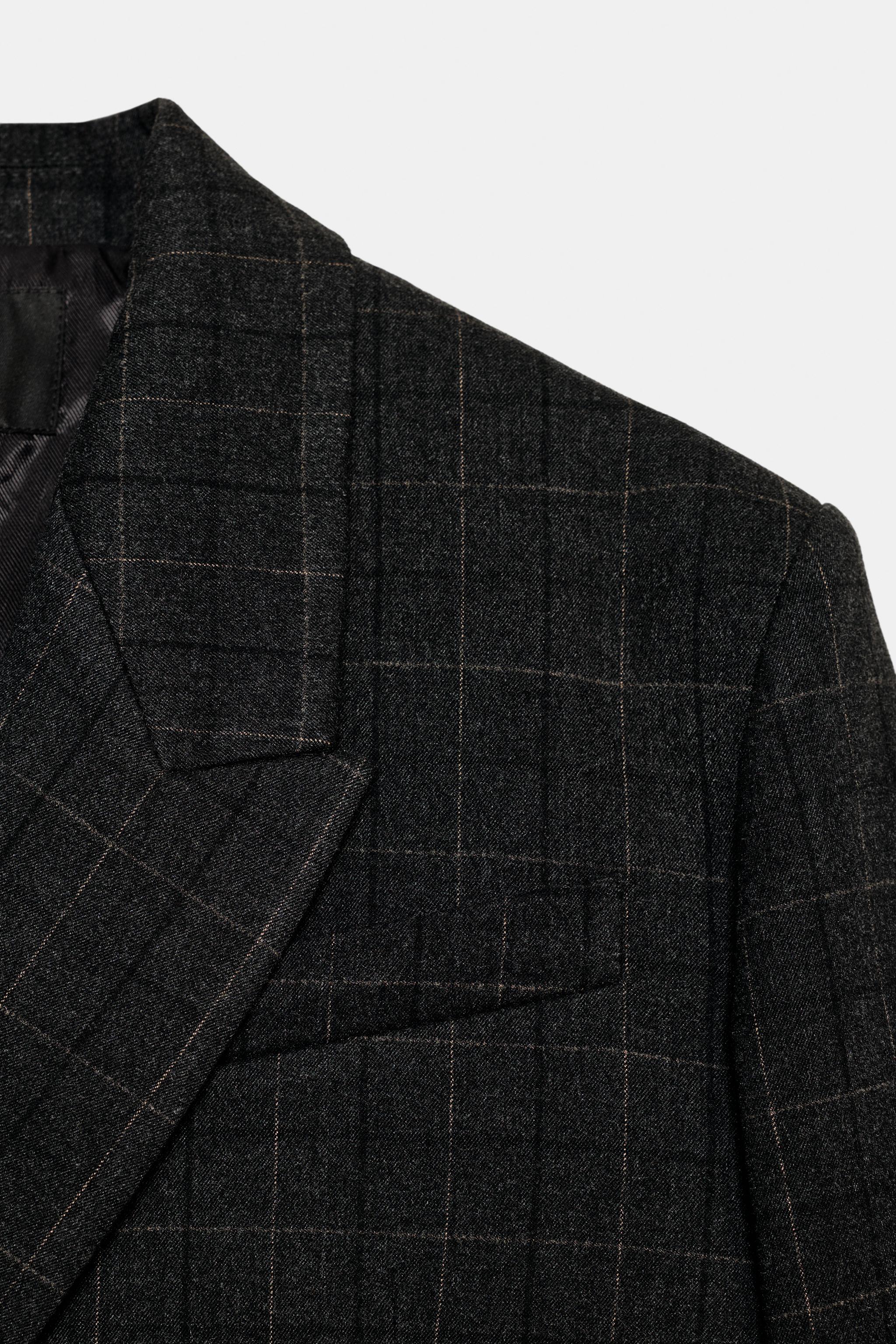 VESTE COURTE À CARREAUX OVERSIZE