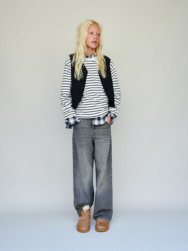 CHALECO RAYA DIPLOMÁTICA BRILLO - Gris antracita de Zara