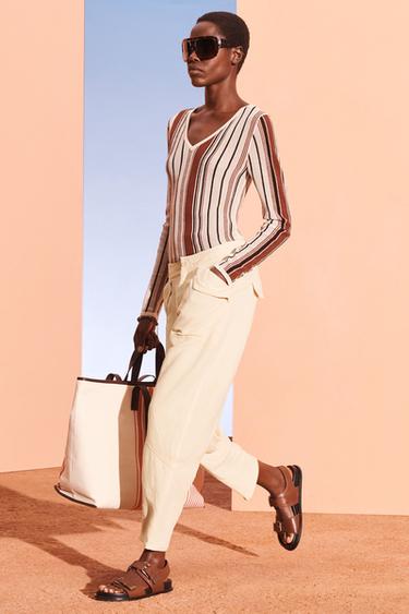 V NCK STRP JRSY - rayures de Zara - Image 2