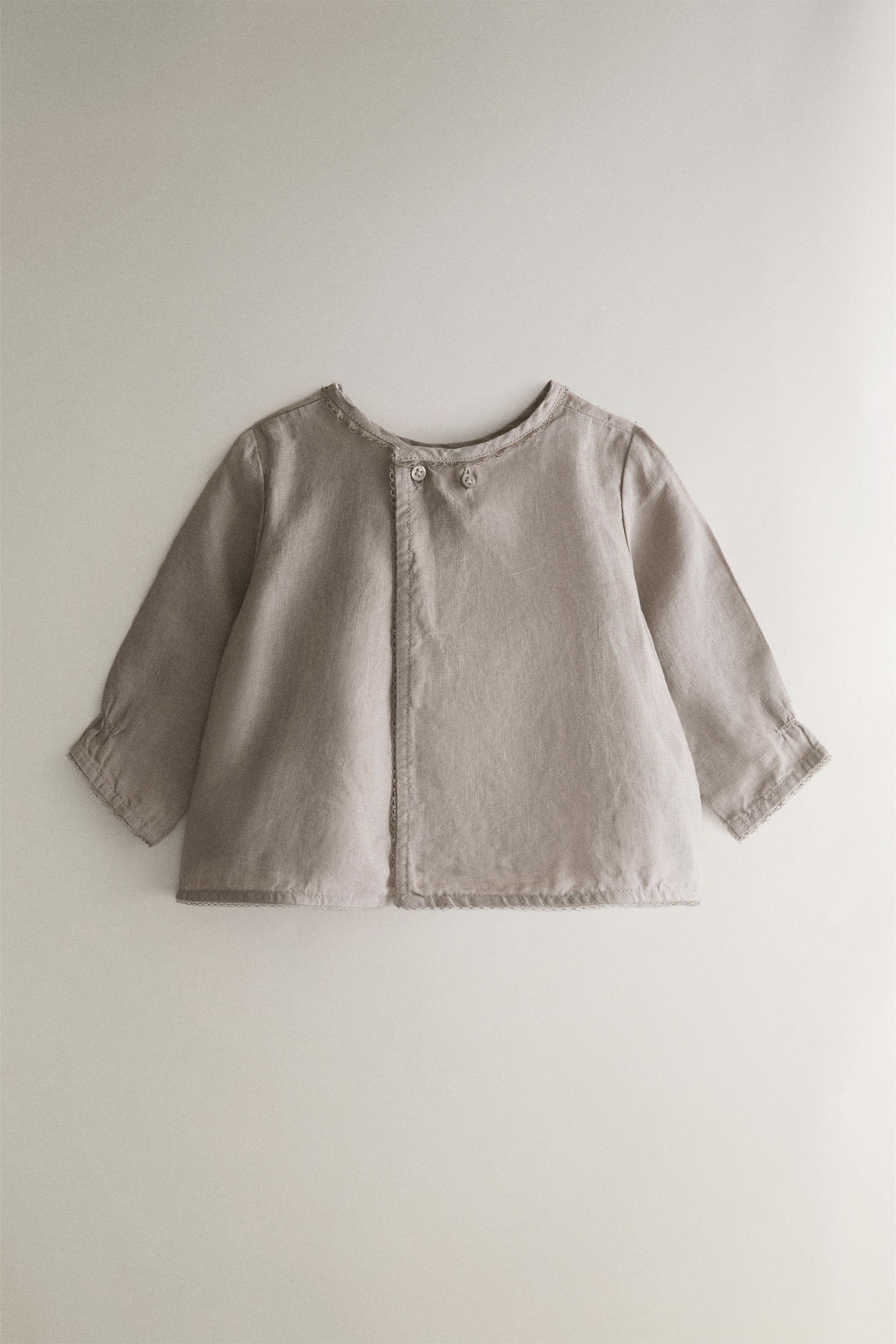 Детские рубашки Zara BABY LINEN SHIRT — фото 4