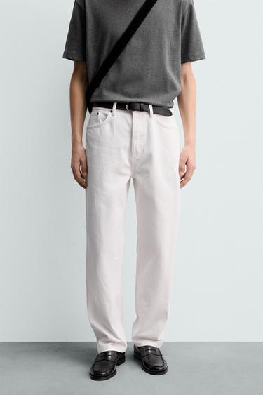 ORIGINS STRAIGHT ANKLE FIT JEANS - White by Zara