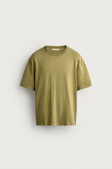 CAMISETA PUNTO REGULAR FIT - Beige claro de Zara