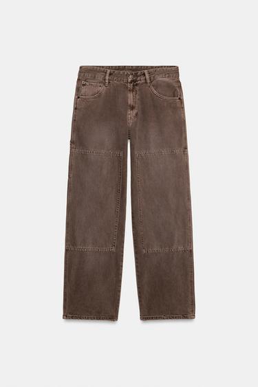 TRF LOW-RISE JEANS - Brown by Zara - Image 0