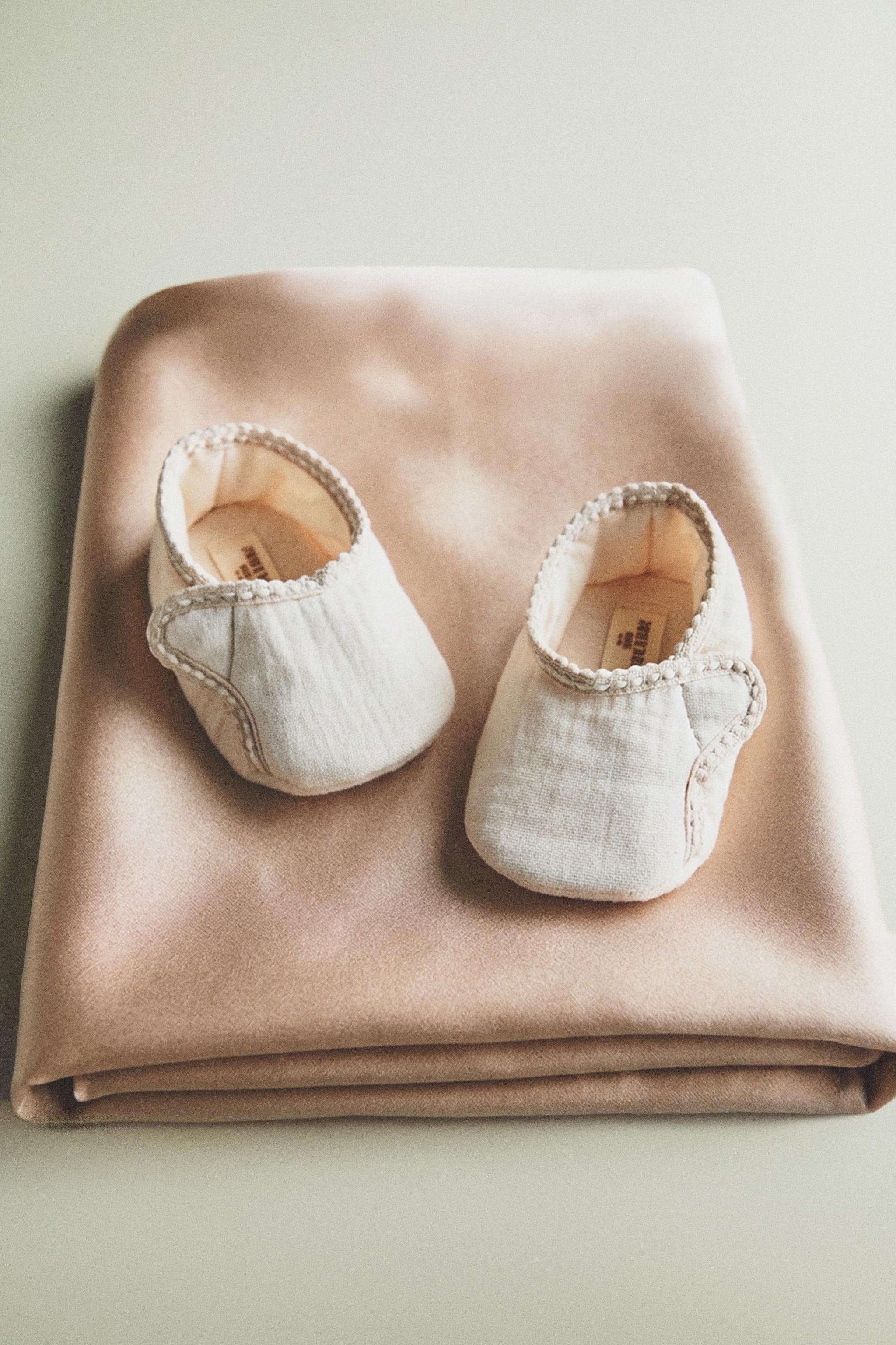 FABRIC BOOTIES — Beige