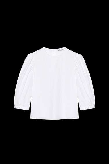 ZW COLLECTION POPLIN SHIRT - White by Zara - Image 0
