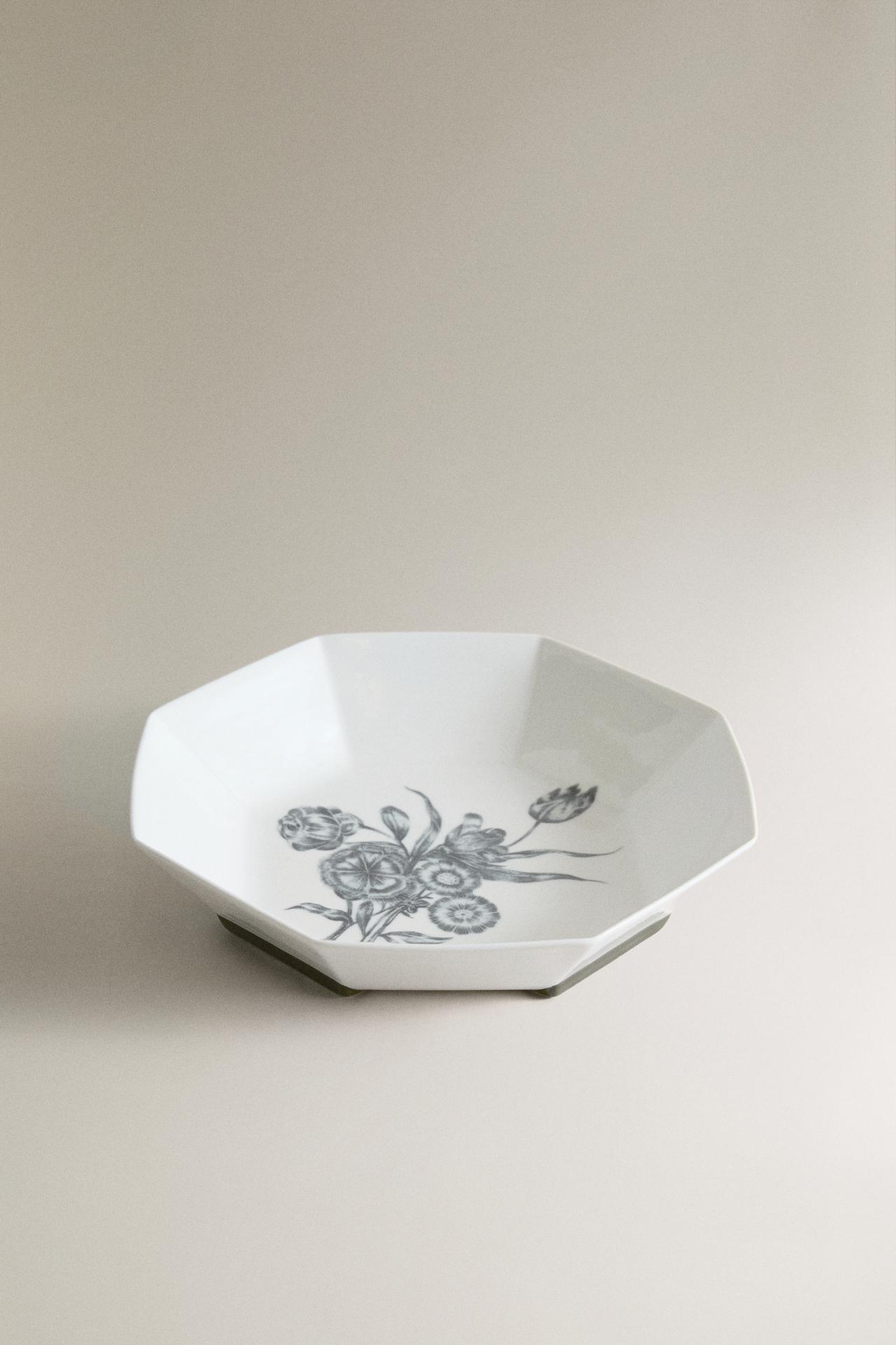 THE SKY OCTAGONAL DEEP PLATE — White