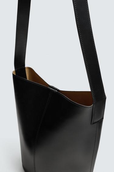 SAC SHOPPER EN CUIR ÉDITION LIMITÉE - Noir de Zara - Image 3