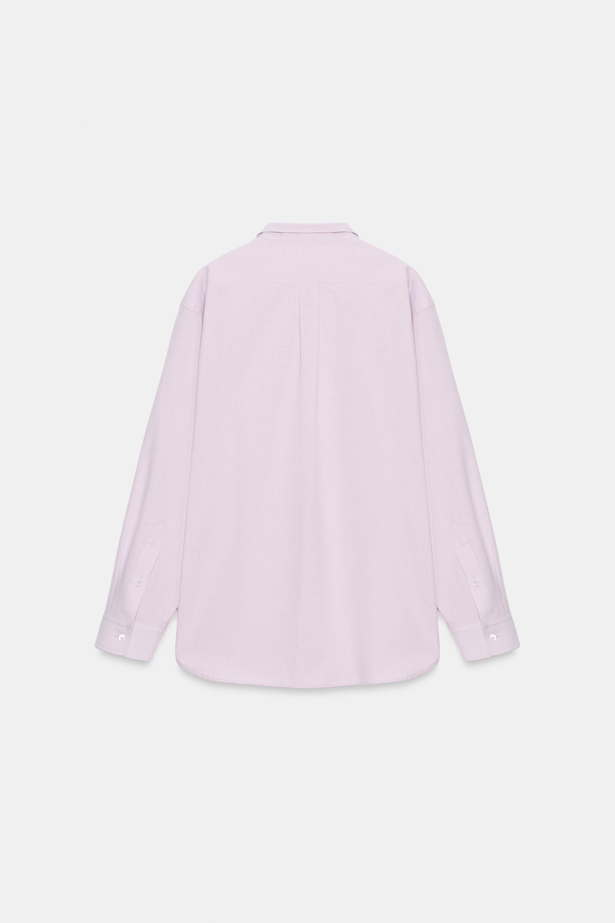 Zara ÇİZGİLİ ZW COLLECTION GÖMLEK görsel 8