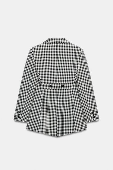 BLAZER ASYMÉTRIQUE ZW COLLECTION - Noir / Blanc de Zara - Image 5