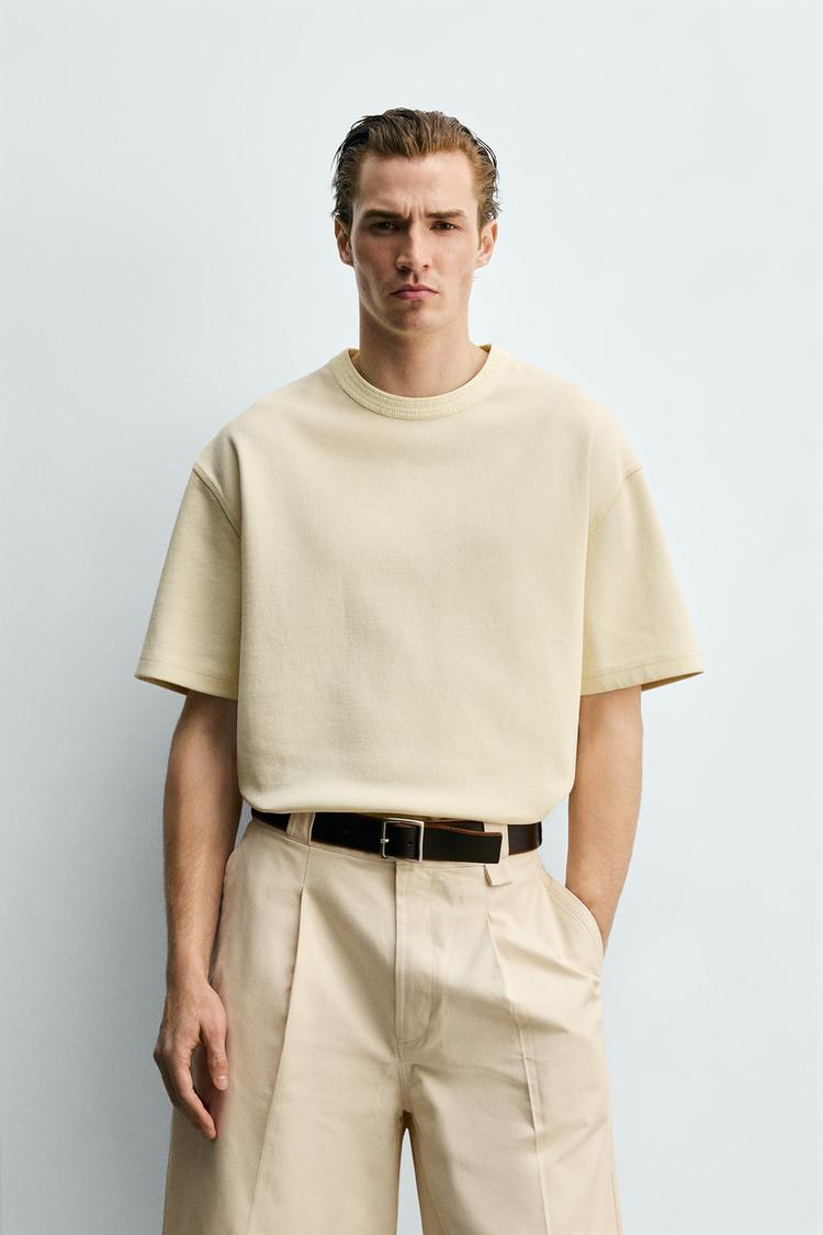 ZARA RELAXED FIT SHORT SLEEVE SWEATSHIRT