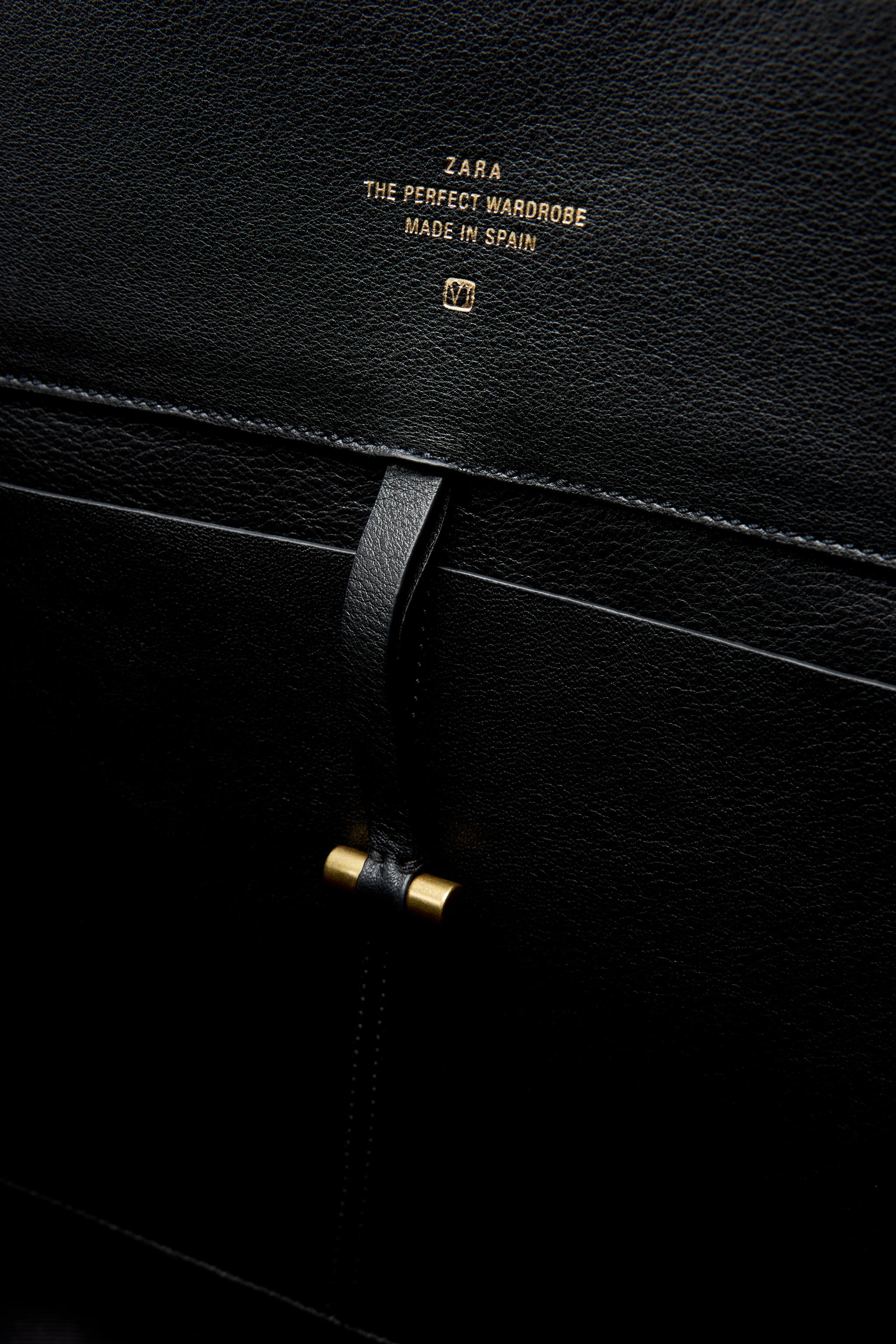 LIMITED EDITION LEATHER TOTE BAG - Black | ZARA United States