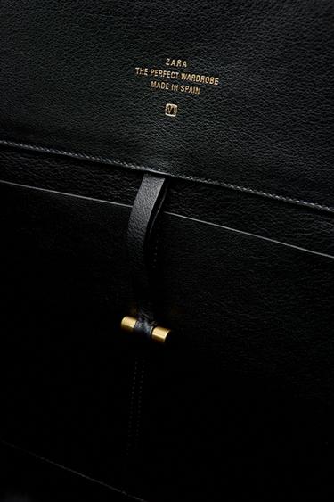 SAC EN CUIR CABAS ÉDITION LIMITÉE - Noir de Zara - Image 3
