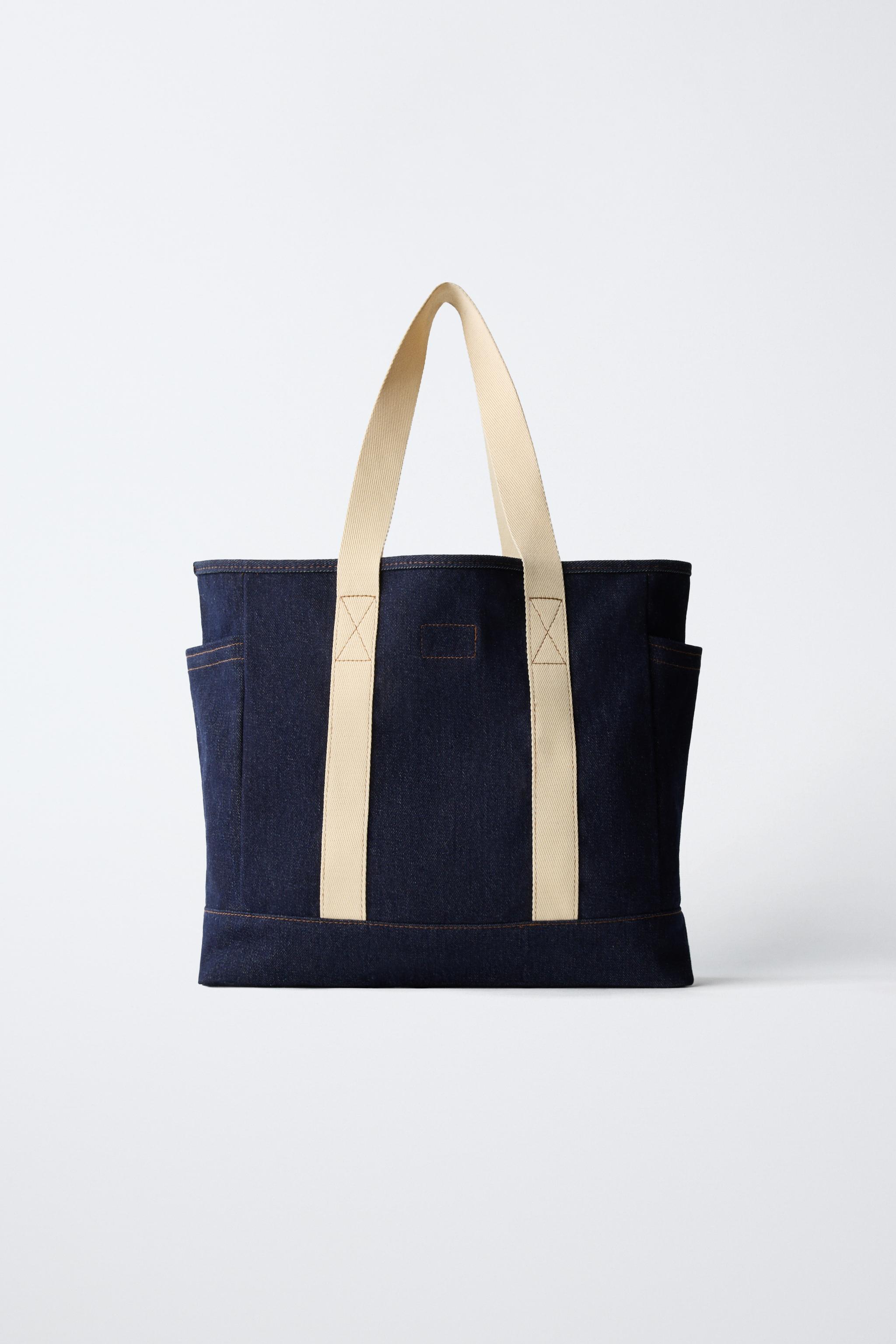 デニムトートバッグ - ブルー | ZARA Japan / 日本