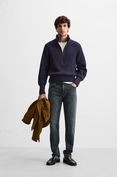 SLIM FIT JEANS - Blue / Green by Zara - Image 0