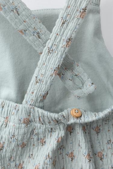 FLORAL LACE ROMPER - Blue / Green by Zara - Image 3