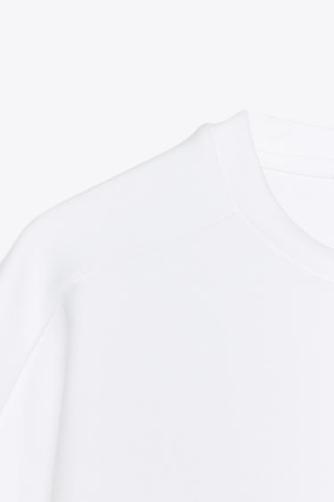 SHORT SLEEVE INTERLOCK SWEATSHIRT - White by Zara - Image 6