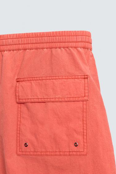 MAILLOT DE BAIN TEXTURÉ MI-LONG - Corail de Zara - Image 10