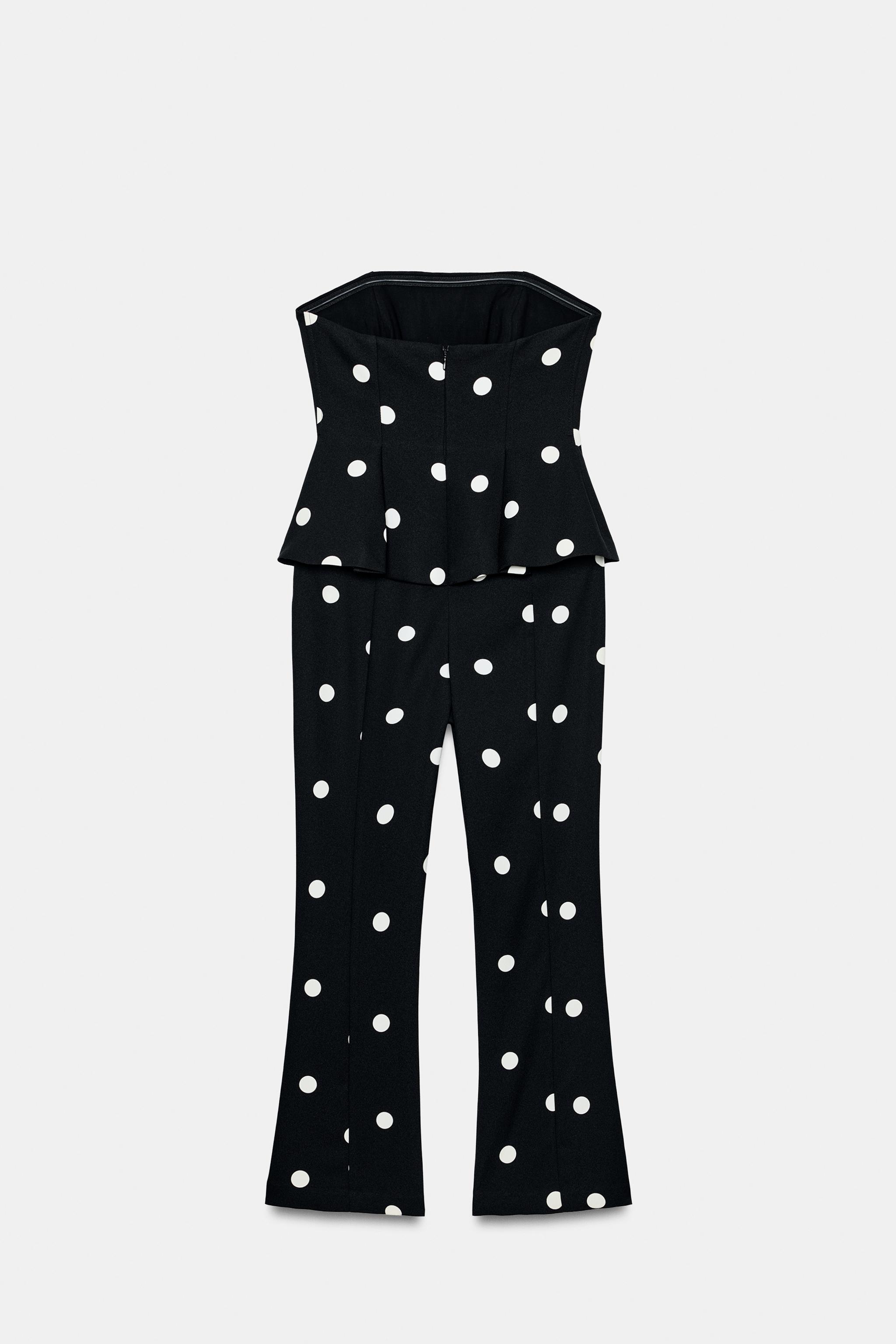 COMBINAISON BUSTIER À POIS
