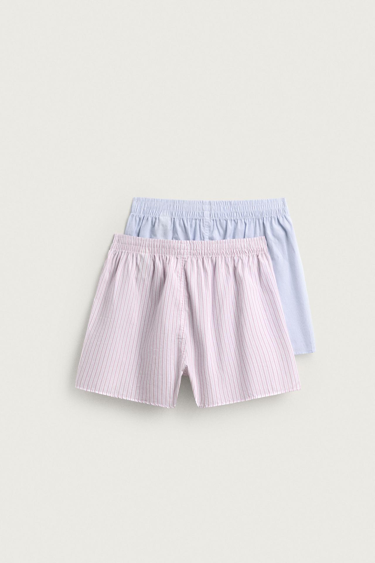 2-PACK MIXED POPLIN BOXERS — various