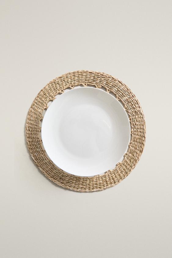 SET DE TABLE ROND EN FIBRE - Beige clair de Zara - Image 3